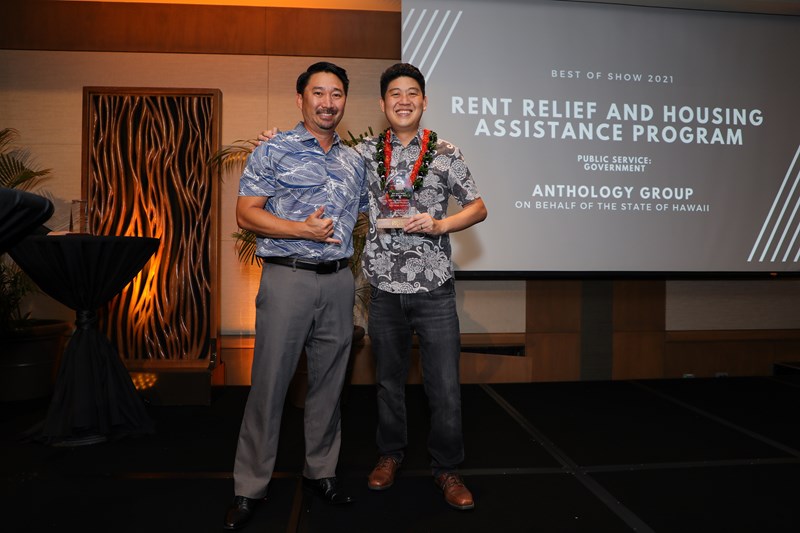 Nathan Kam and William Nhieu accepting Best of Show Award